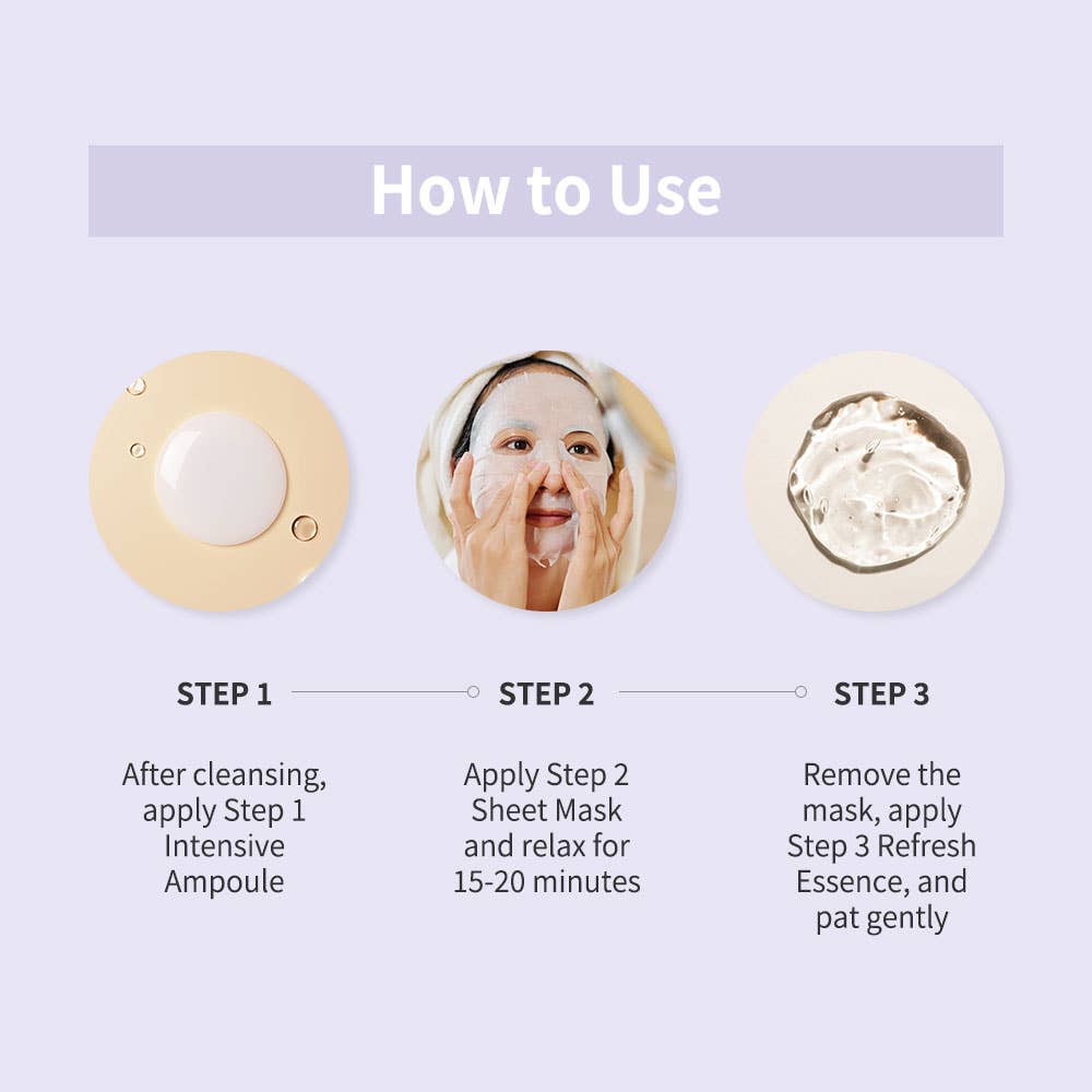 Firming 3 Step Ampoule Sheet Mask - Marine Collagen(5pc Box)