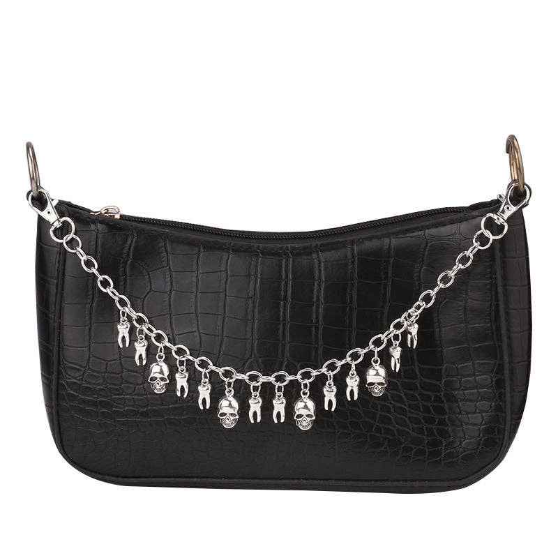 Trendy Crossbody Bag with Decorative Chains for Women: Single-Layer Small Spider BC - Ashley’s Emporium
