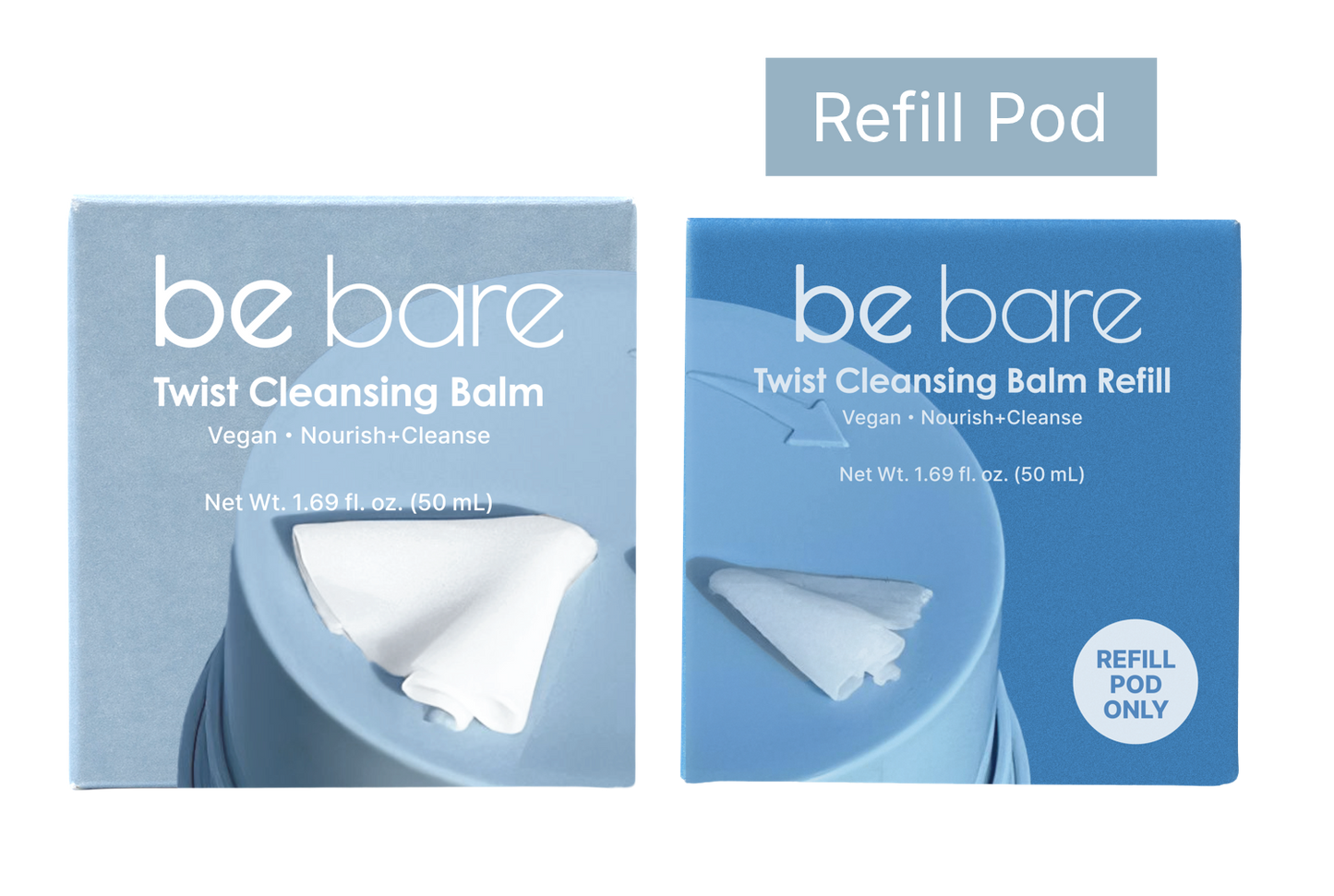 Be bare Twist Cleansing Balm - Makeup-Removing & Refillable: Refillable Pod