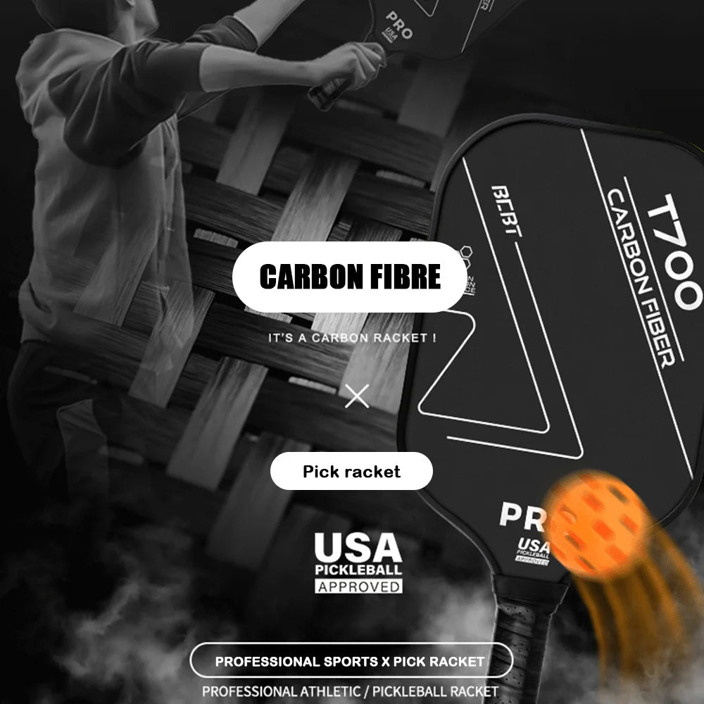 1pc T700 Pickleball Paddles Frosted Surface Carbon Fiber Pickleball Rackets USAPA Approved Lightweight Pickle Ball Paddle