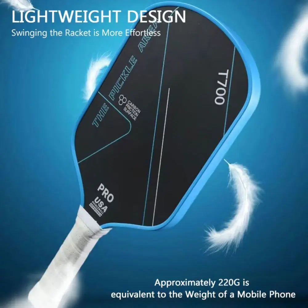 Durable T700 Pickleball Paddle 16MM Carbon Fiber Pickle Ball Paddle Frosted Surface Lightweight Pickleball Rackets Set
