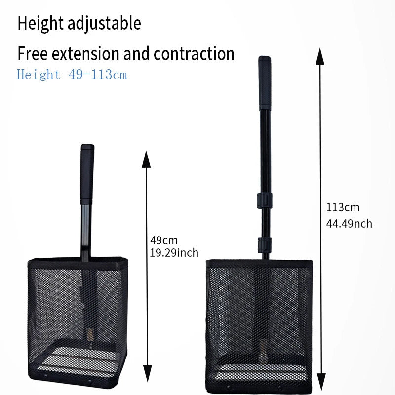 Pickleball Picker Adjustable Large Capacity Pickleball Pick Up Basket Lightweight Durable Balls Picker Portable Sports Accessory