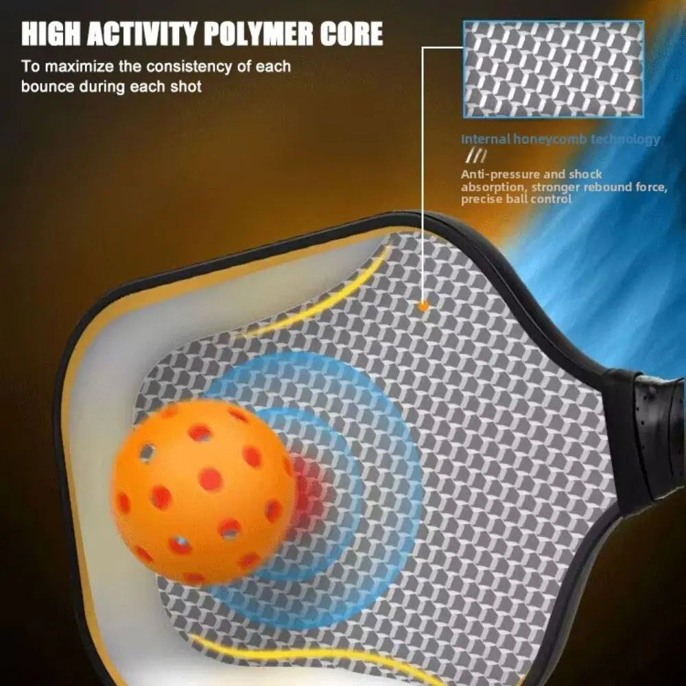 Durable T700 Pickleball Paddle 16MM Carbon Fiber Pickle Ball Paddle Frosted Surface Lightweight Pickleball Rackets Set