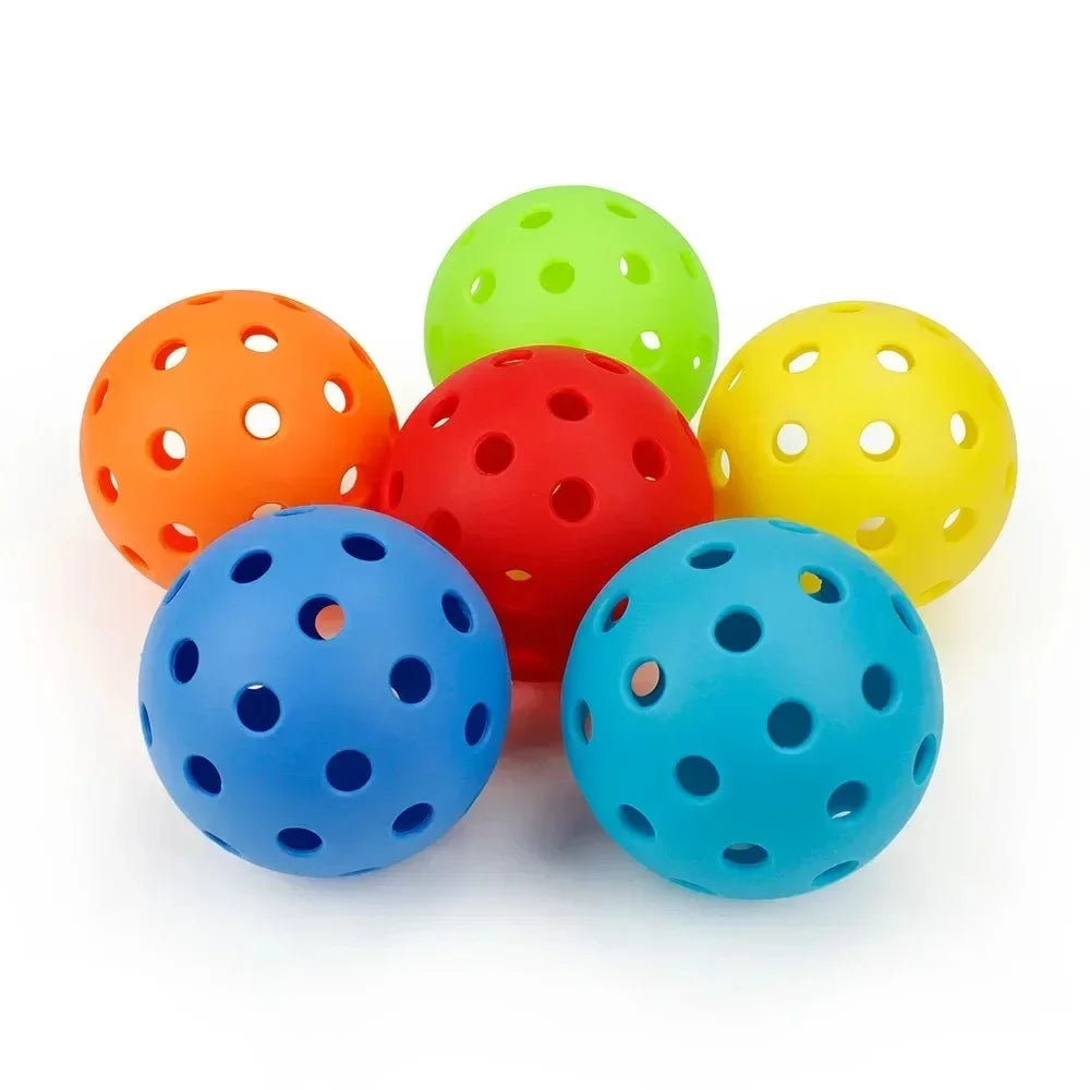 12/6pcs Pickleball 74MM 40 Holes Outdoor Durable Pickleballs 26g per Ball for Competition Pack of Outdoor Pickleballs