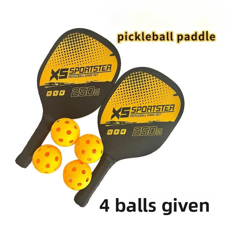 Pickleball Rackets Set Pickleball Paddle Set of 2 Rackets & 4 Pickleballs Balls Pickle-Ball Racquet with Balls Sports Accessory