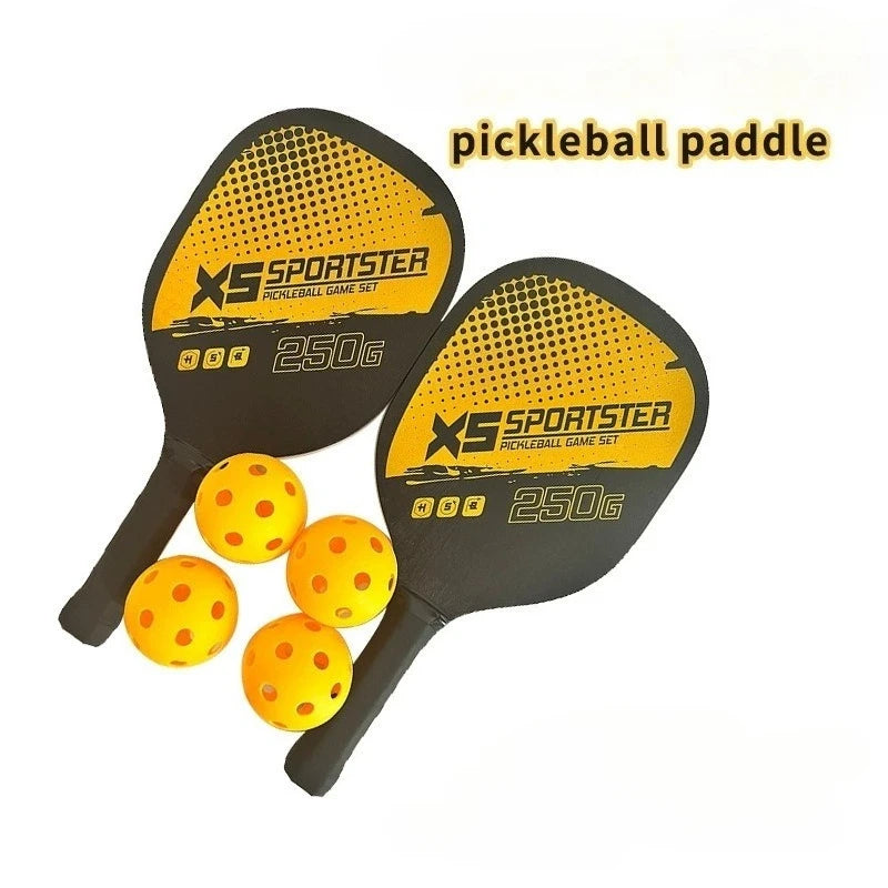 Pickleball Rackets Set Pickleball Paddle Set of 2 Rackets & 4 Pickleballs Balls Pickle-Ball Racquet with Balls Sports Accessory