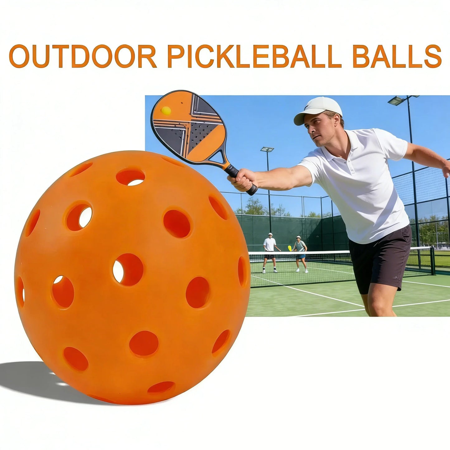 12/6pcs Pickleball 74MM 40 Holes Outdoor Durable Pickleballs 26g per Ball for Competition Pack of Outdoor Pickleballs