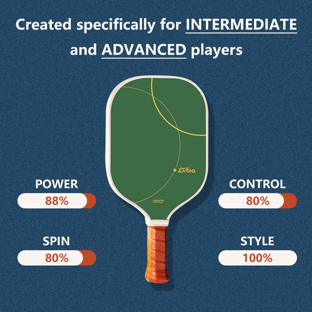 Orbia Sports 16mm Thickness Glass Fiber Pickleball Paddles Men Women Professional Pickle Ball Rackets Racquet