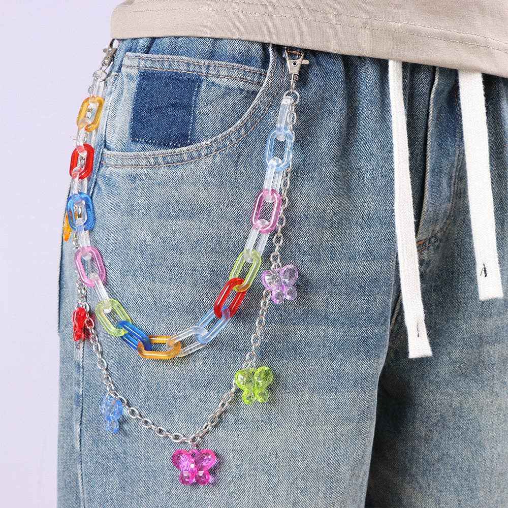 Candy Color Resin Bear Waist Chain Hip Hop Street Style: Bear Single-Layer PC