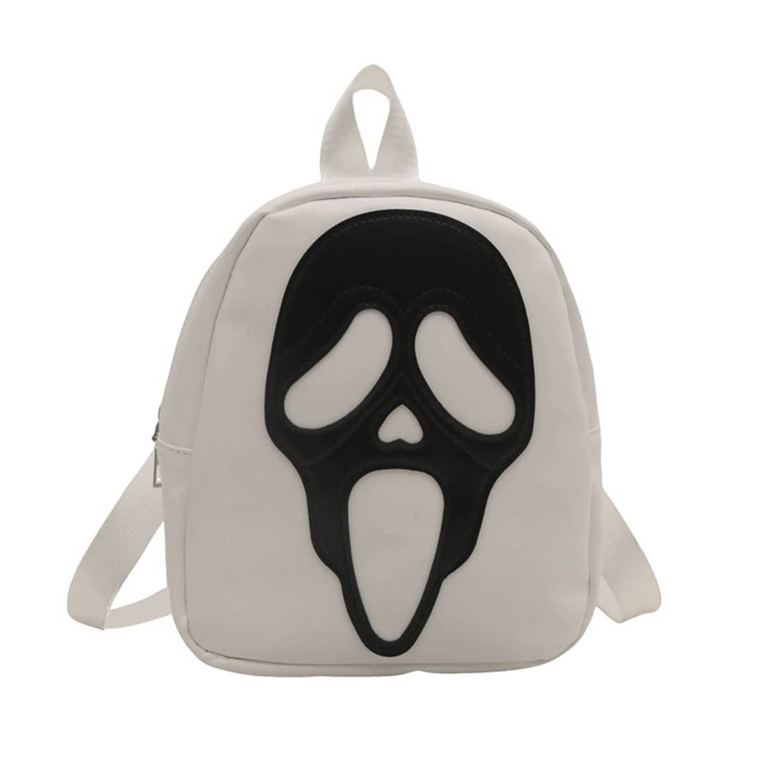 Fashionable PU Leather Skull Halloween Backpack ZK3593: Purple / One Size - Ashley’s Emporium