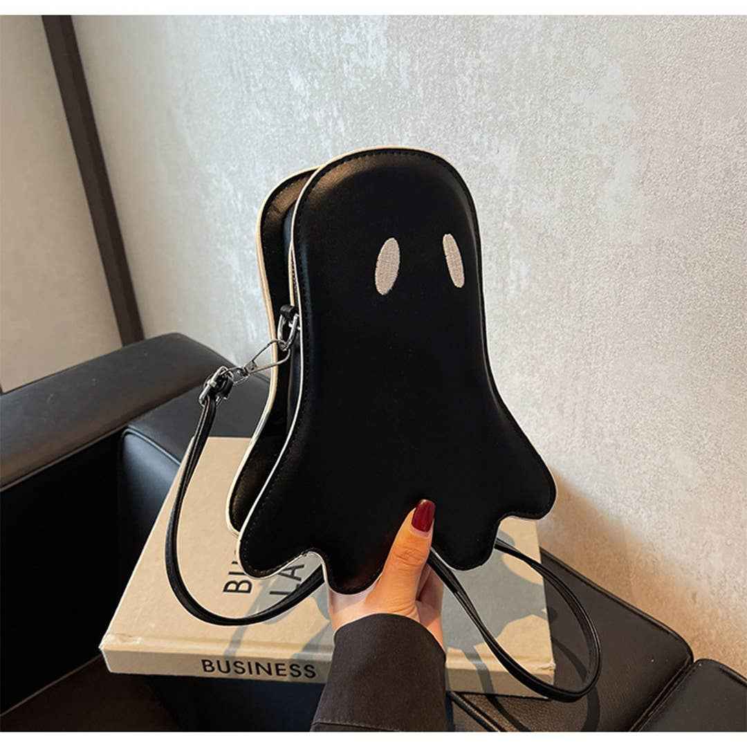 Funny & Quirky Demon Ghost Crossbody Bag ZK3433: White / One Size