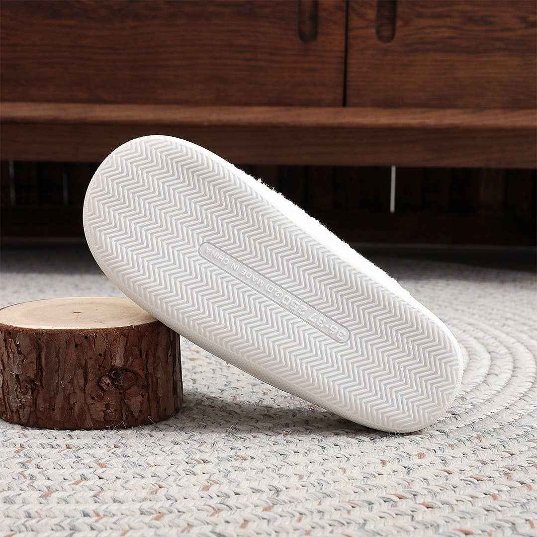Halloween Non-Slip Fleece-Lined Warm Cotton Slippers ZK3492: White / 38-39