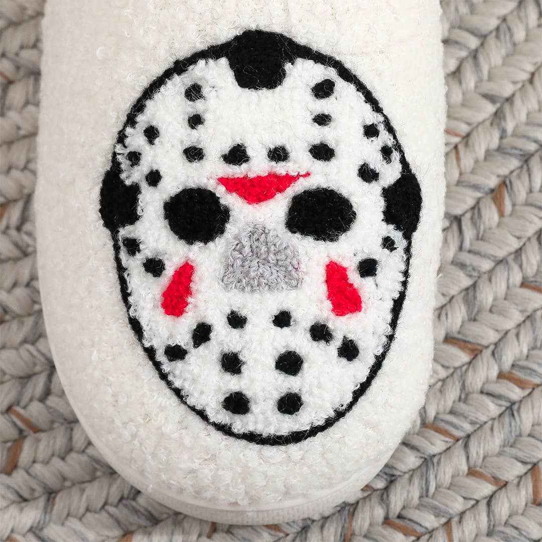 Halloween Non-Slip Fleece-Lined Warm Cotton Slippers ZK3492: White / 40-41 - Ashley’s Emporium