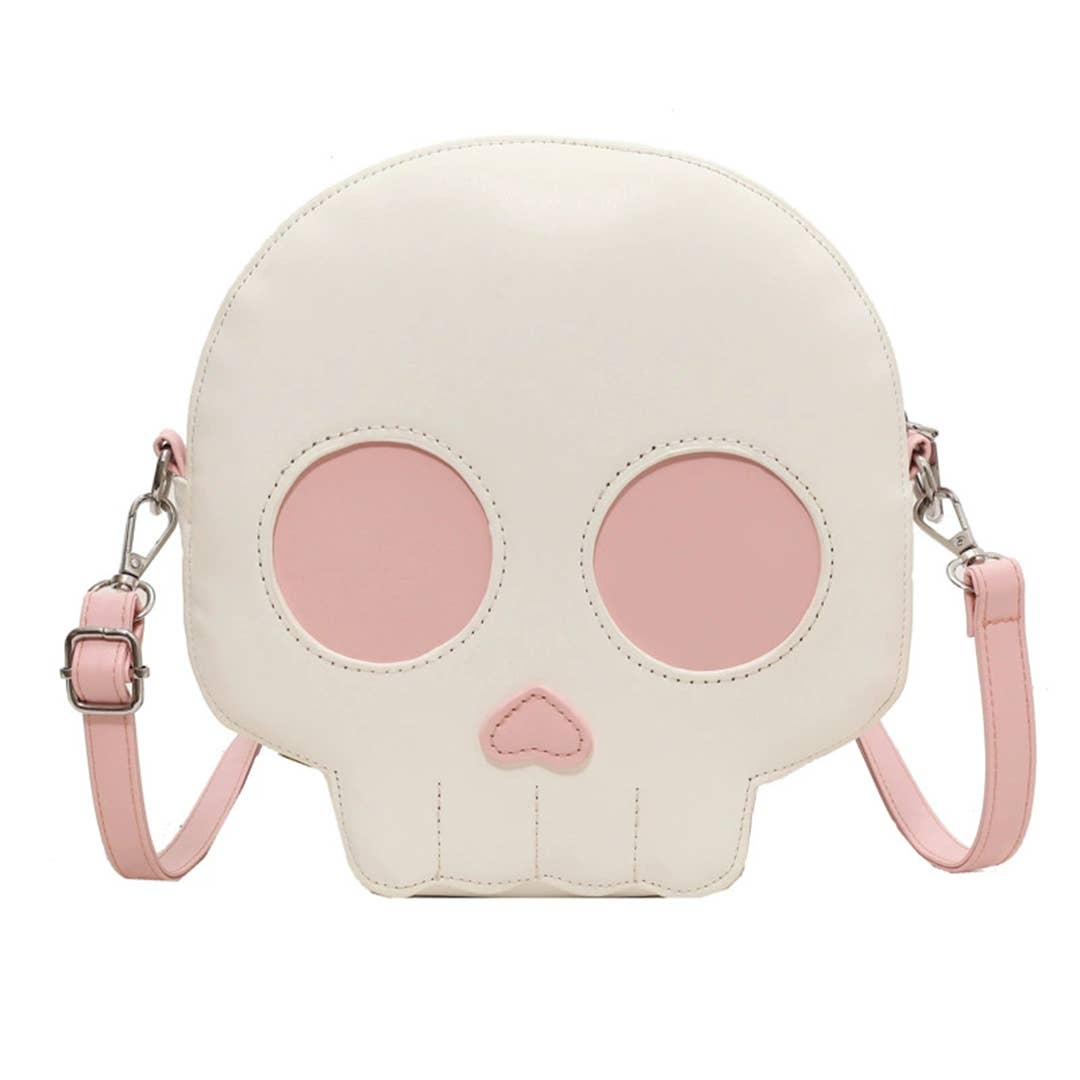 Halloween Skull Crossbody Shoulder Bag ZK3432: Beige / One Size - Ashley’s Emporium