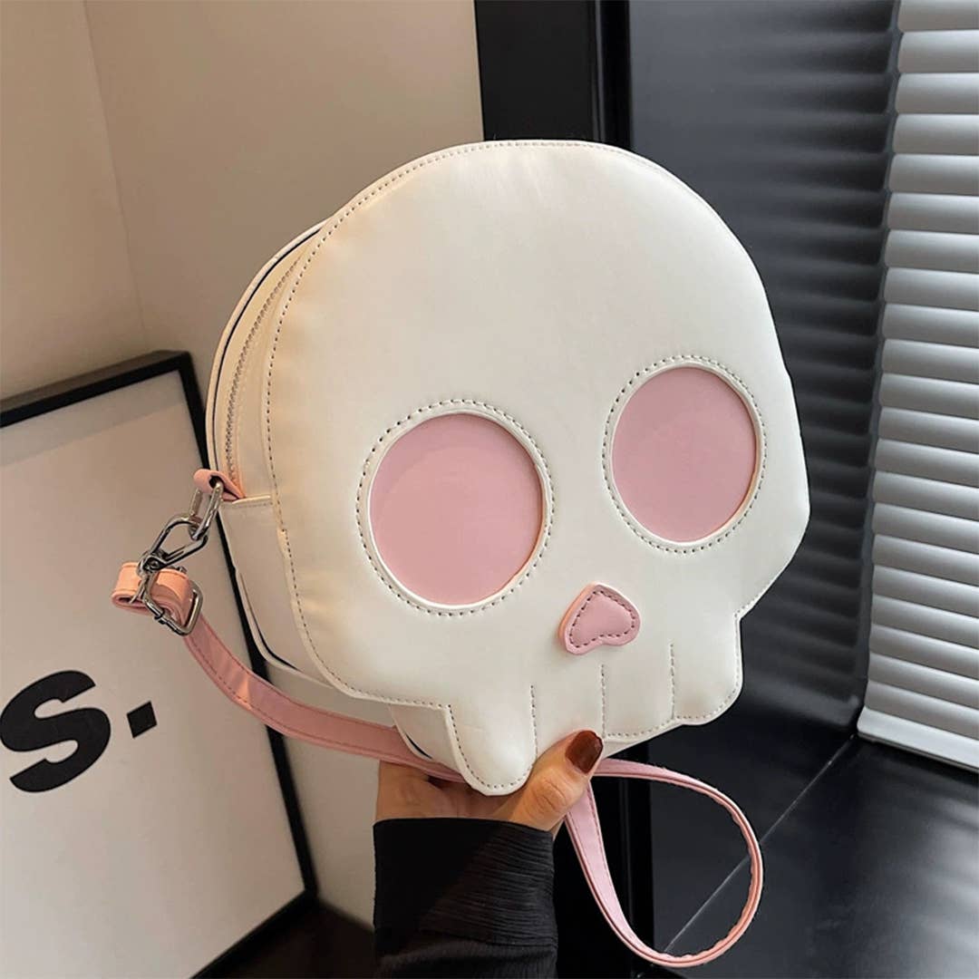 Halloween Skull Crossbody Shoulder Bag ZK3432: Black / One Size - Ashley’s Emporium