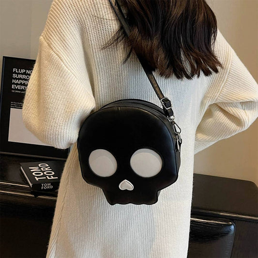 Halloween Skull Crossbody Shoulder Bag ZK3432: Black / One Size - Ashley’s Emporium
