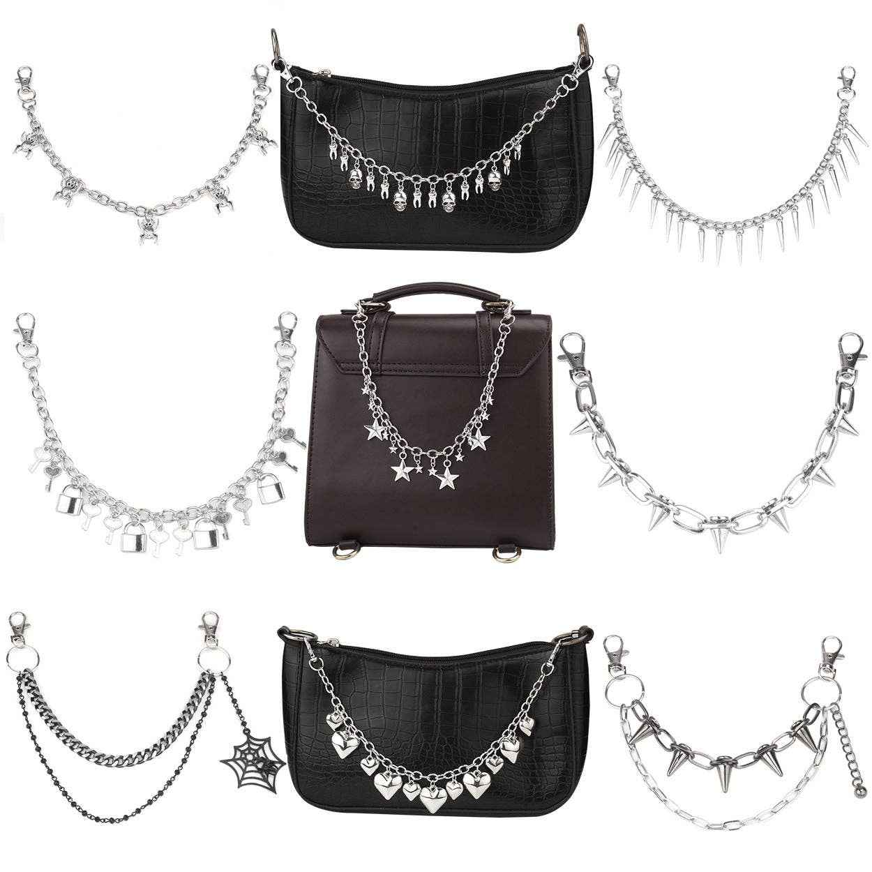 Trendy Crossbody Bag with Decorative Chains for Women: Single-Layer Small Spider BC - Ashley’s Emporium