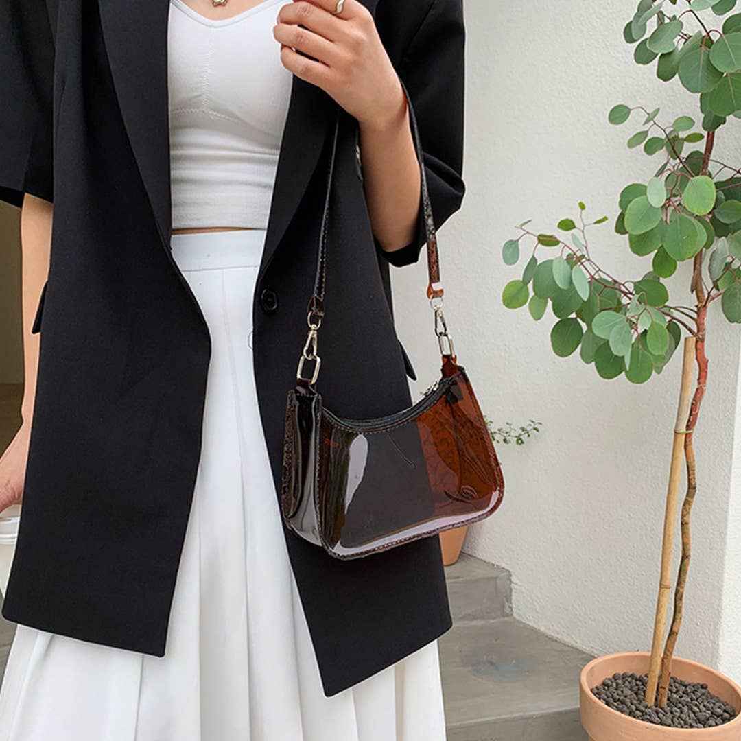 Trendy Crossbody Chic Shoulder Underarm Phone Bag ZK3189: Black / One Size