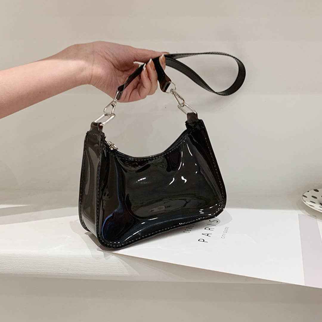 Trendy Crossbody Chic Shoulder Underarm Phone Bag ZK3189: Black / One Size